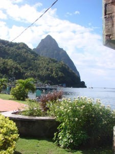 The Pitons from Souffriere foreshore © BW Media